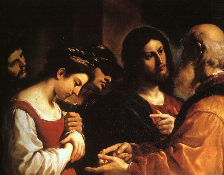 Giovanni Francesco  Guercino Christ with the Woman Taken in Adultery china oil painting image
